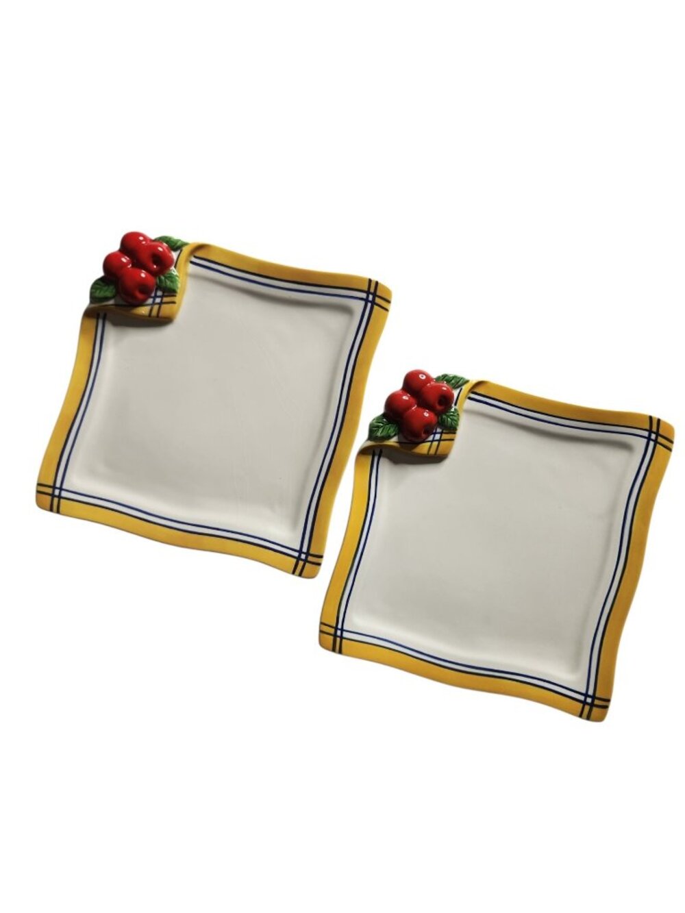 Dept 56 Plates Life Is Just A Bowl of Cherries Cherry Napkin 8.25 Inch Set of 2